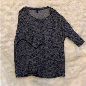 black top with cropped sleeves